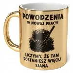 Kubek Złoty ceramiczny 330 ml Na Odejście Z Pracy Prezent Pożegnanie