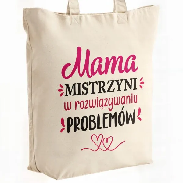 Torba bawełniana premium na zakupy Dzień Matki Prezent Mama Mistrzyni
