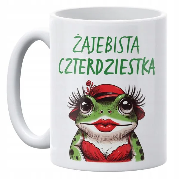 Kubek ceramiczny 330 ml Żajebista 40 Prezent Dla Kobiety Na 40 Urodziny