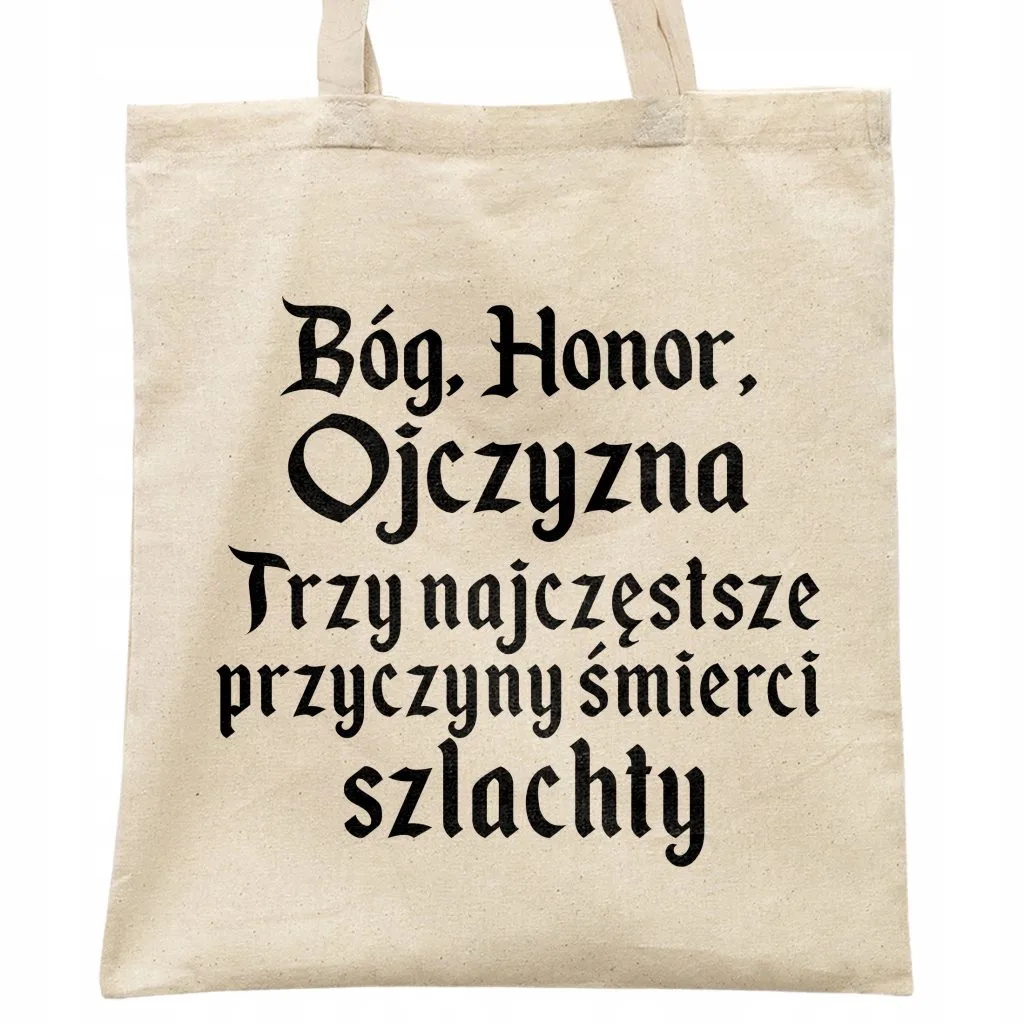 Torba bawełniana na zakupy 1670 Bóg Honor Ojczyzna