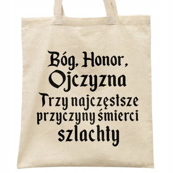 Torba bawełniana na zakupy 1670 Bóg Honor Ojczyzna