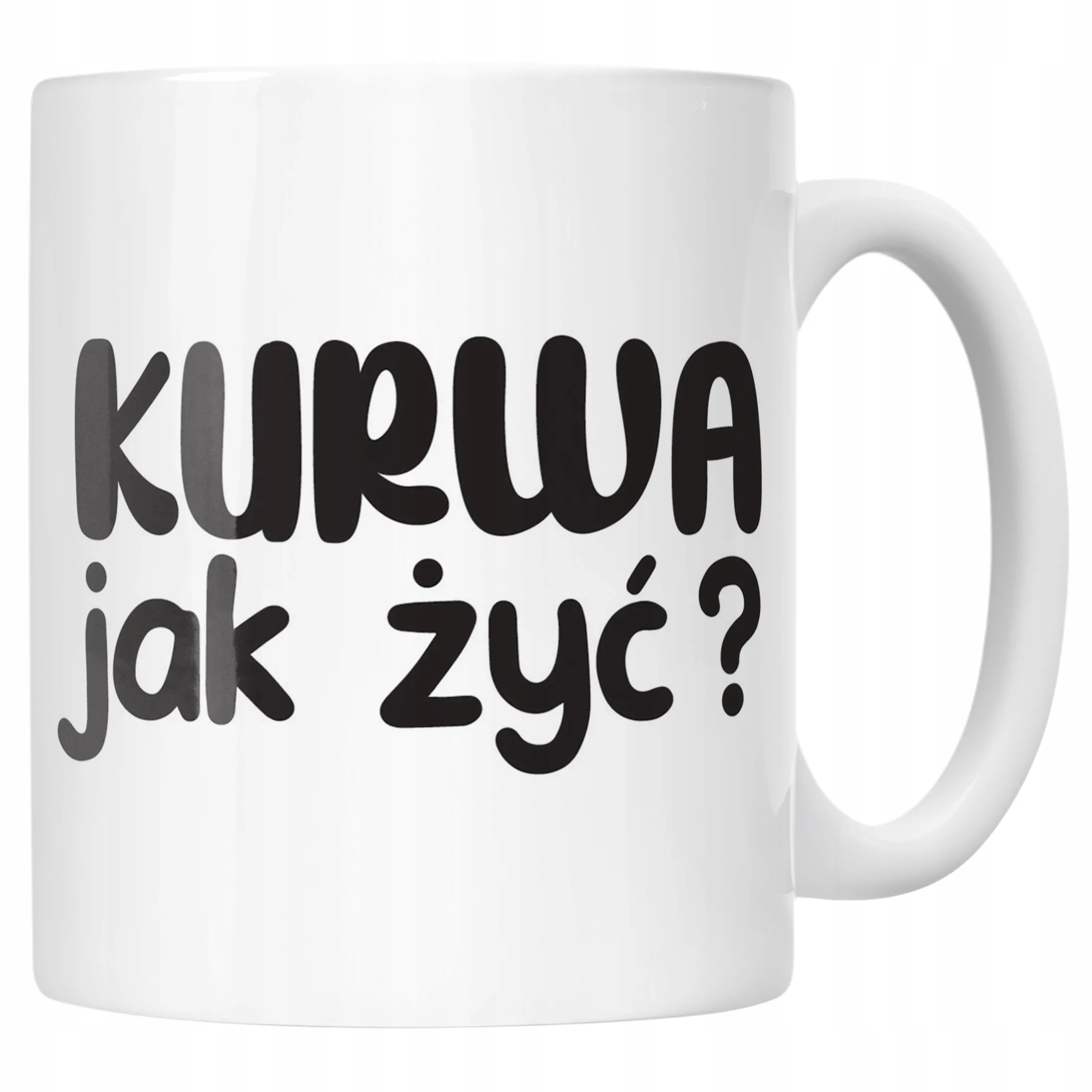 Kubek ceramiczny Ku**a Jak Żyć Śmieszny Zabawny Prezent
