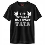 Koszulka czarna męska Dzień Ojca Dla Taty Prezent