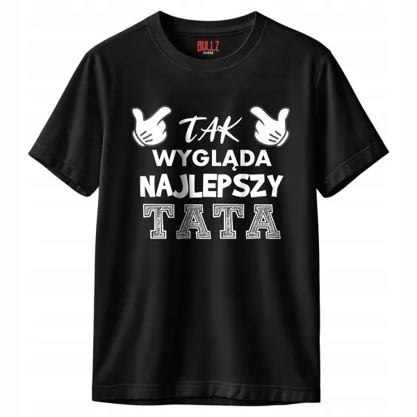 Koszulka czarna męska Dzień Ojca Dla Taty Prezent