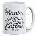 Kubek ceramiczny Coffee And Books Dla Fanów Czytania i Kawy