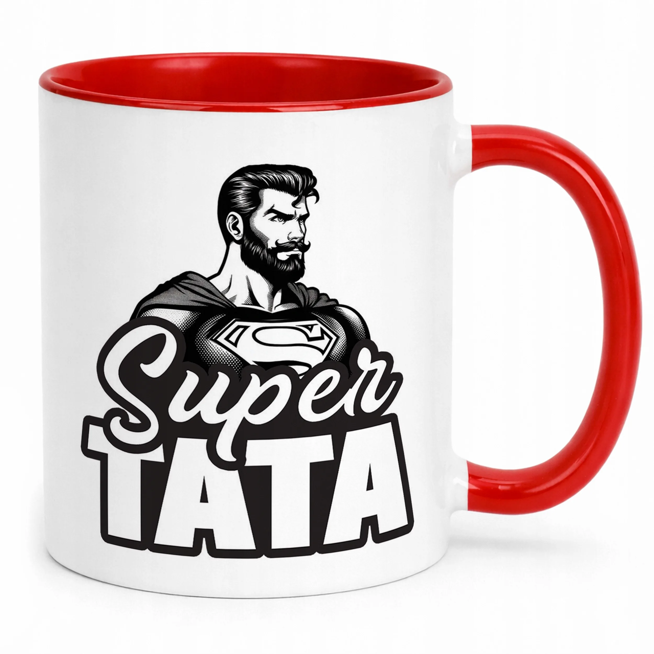 Kubek Czerwony Dzień Ojca Dla Taty Super Tata Prezent