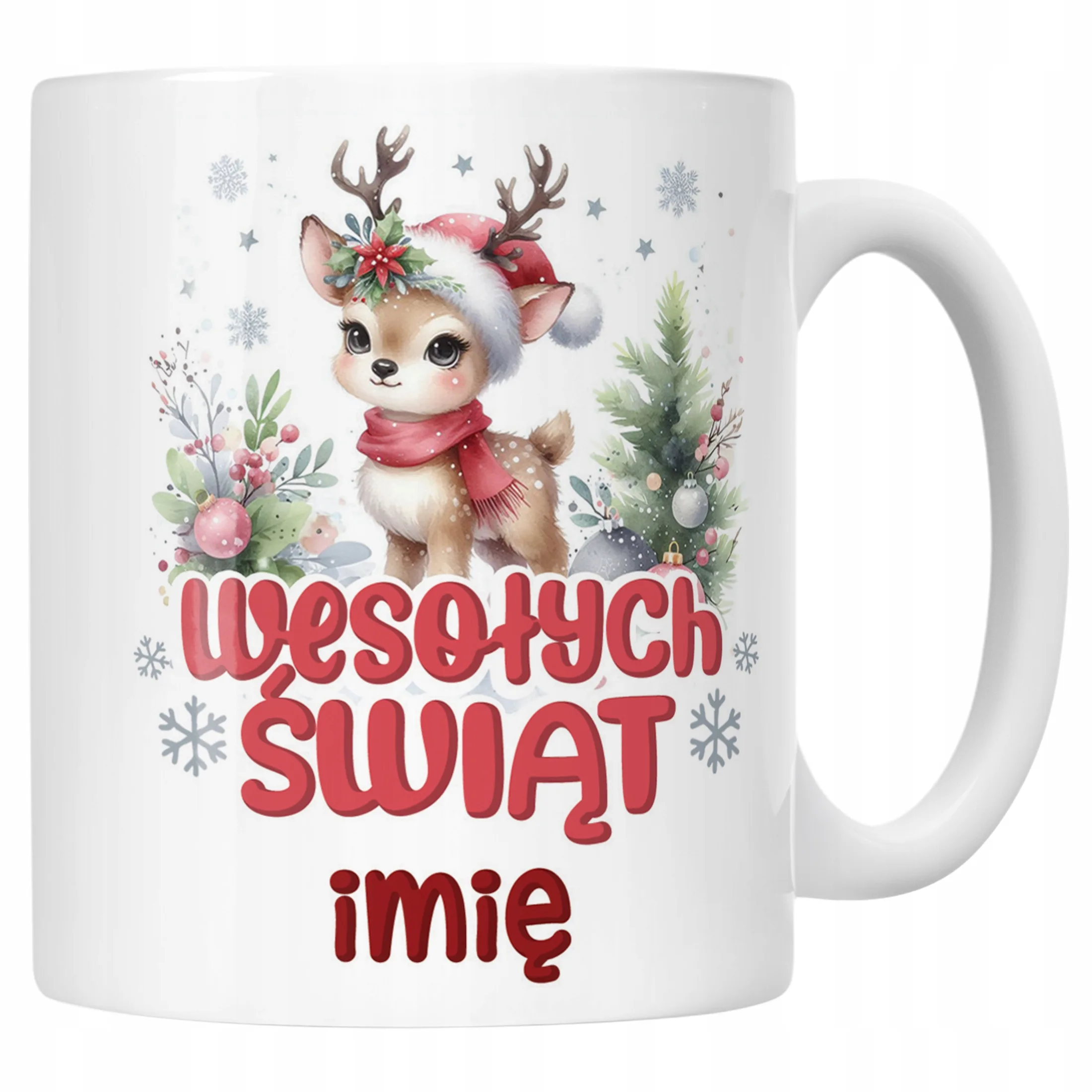 Kubek Ceramiczny Personalizowany Świąteczny Boże Narodzenie Prezent