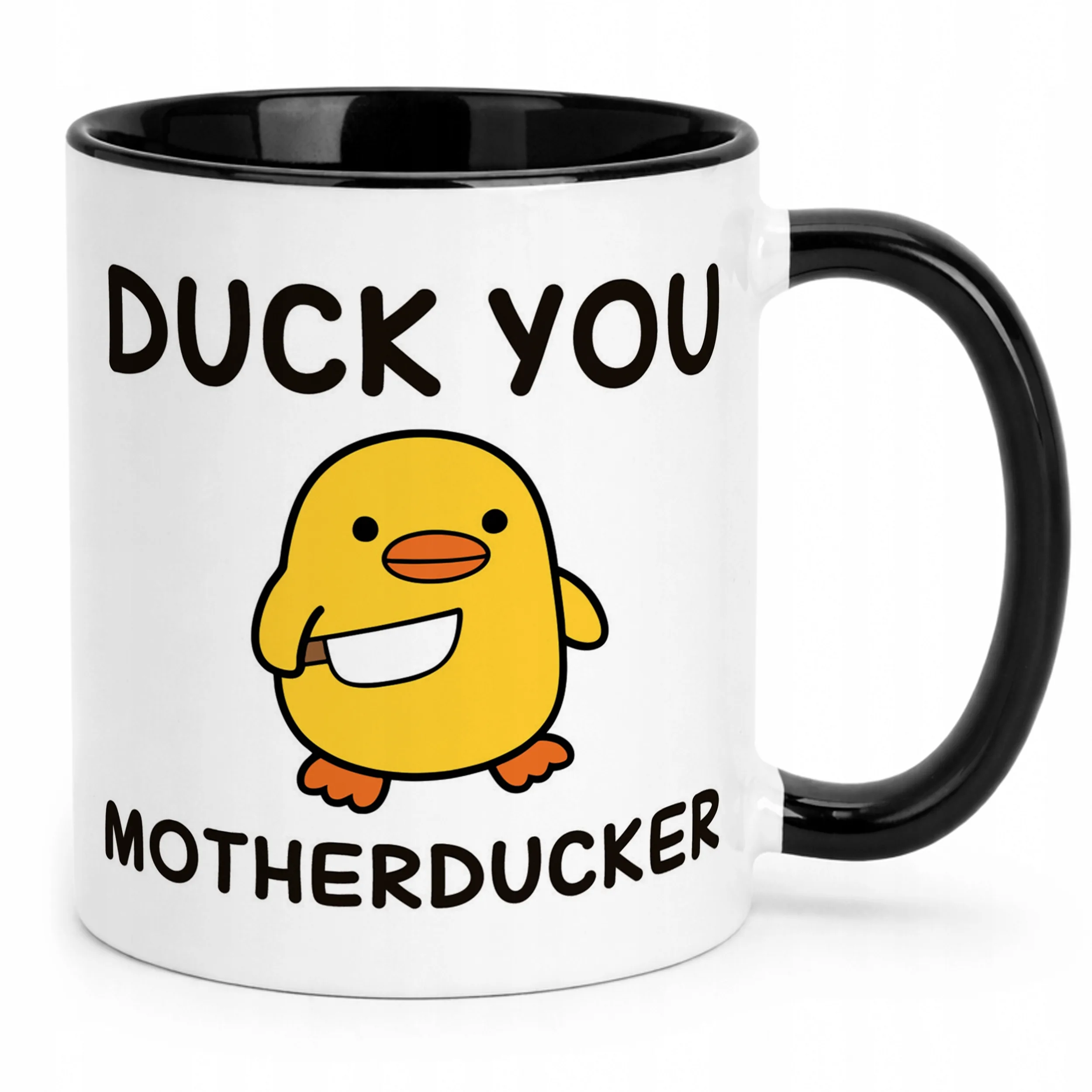 Kubek Czarny Duck You Śmieszny Zabawny Prezent