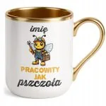 Kubek Premium Złoty Personalizowany Dla Pszczelarza Prezent Upominek