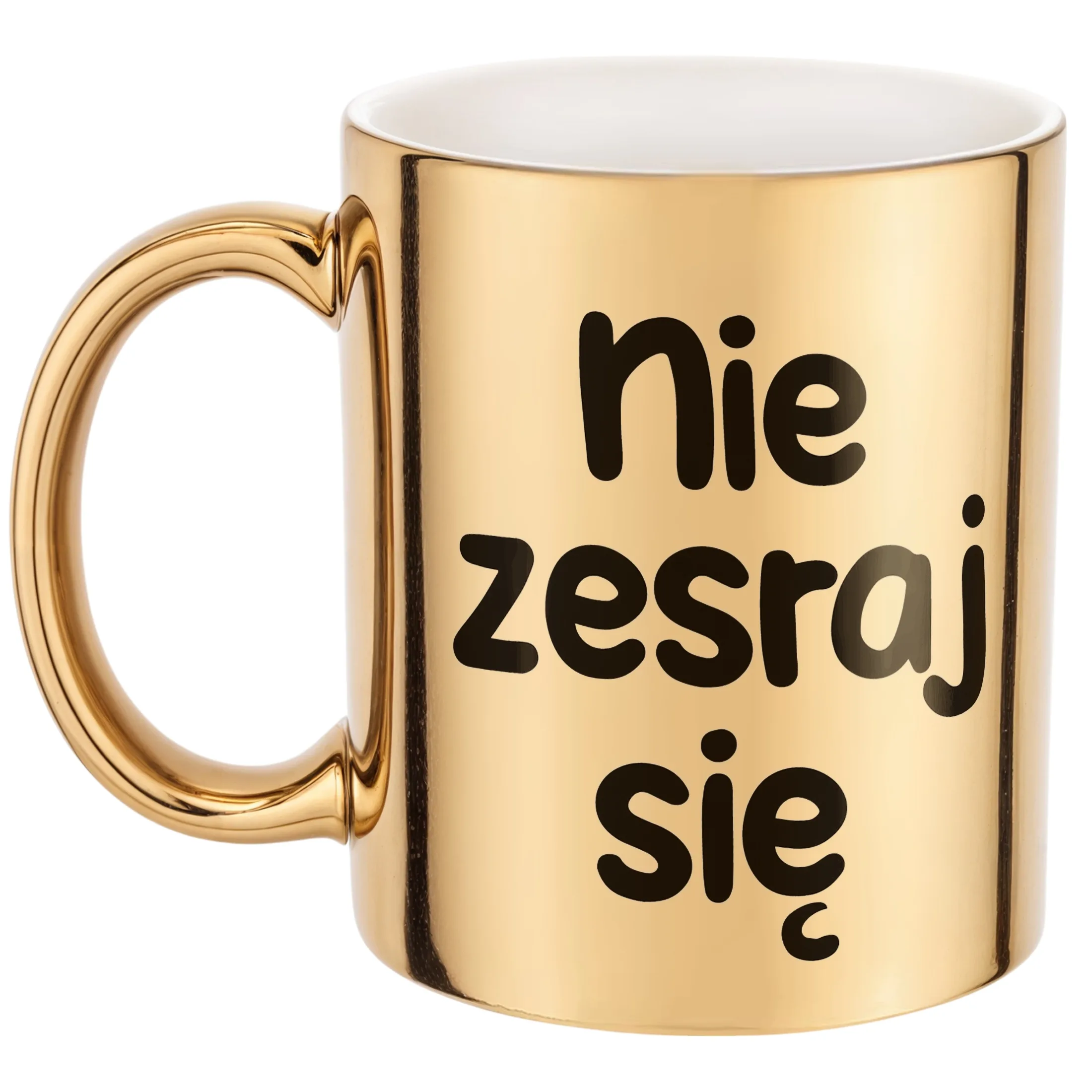 Złoty Kubek Nie Zes*aj Się Śmieszny Zabawny Prezent