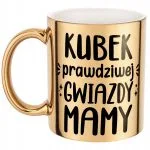 Złoty Kubek ceramiczny Dzień Matki Dla Mamy Kubek Prawdziwej Gwiazdy