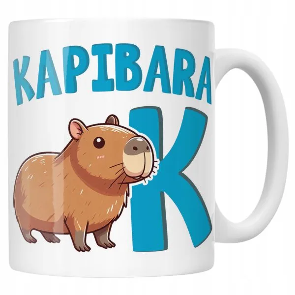 Kubek ceramiczny Kapibara Capybara Zwierzak Słodki Dla Dzieci Prezent