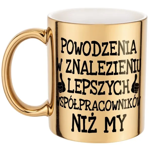 Złoty kubek Odejście Pożegnanie Z Pracy Dla Współpracownika Prezent