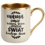 Kubek Premium Złoty Ecru Personalizowany Dzień Matki Dla Mamy