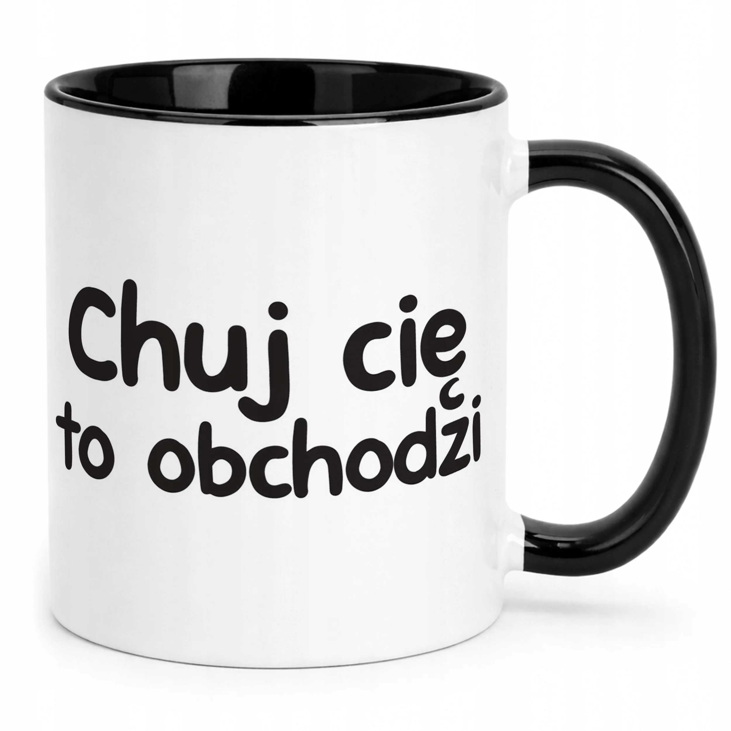 Kubek Czarny Ch*j Cię To Obchodzi Śmieszny Zabawny Prezent