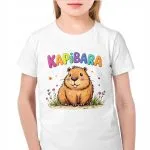 Koszulka biała dziecięca Kapibara Capybara Zwierzak