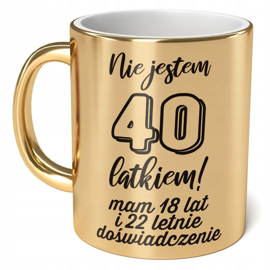 Kubek ceramiczny 330 ml Nie jestem 40 Na 40 Urodziny Prezent Dla Mężczyzny