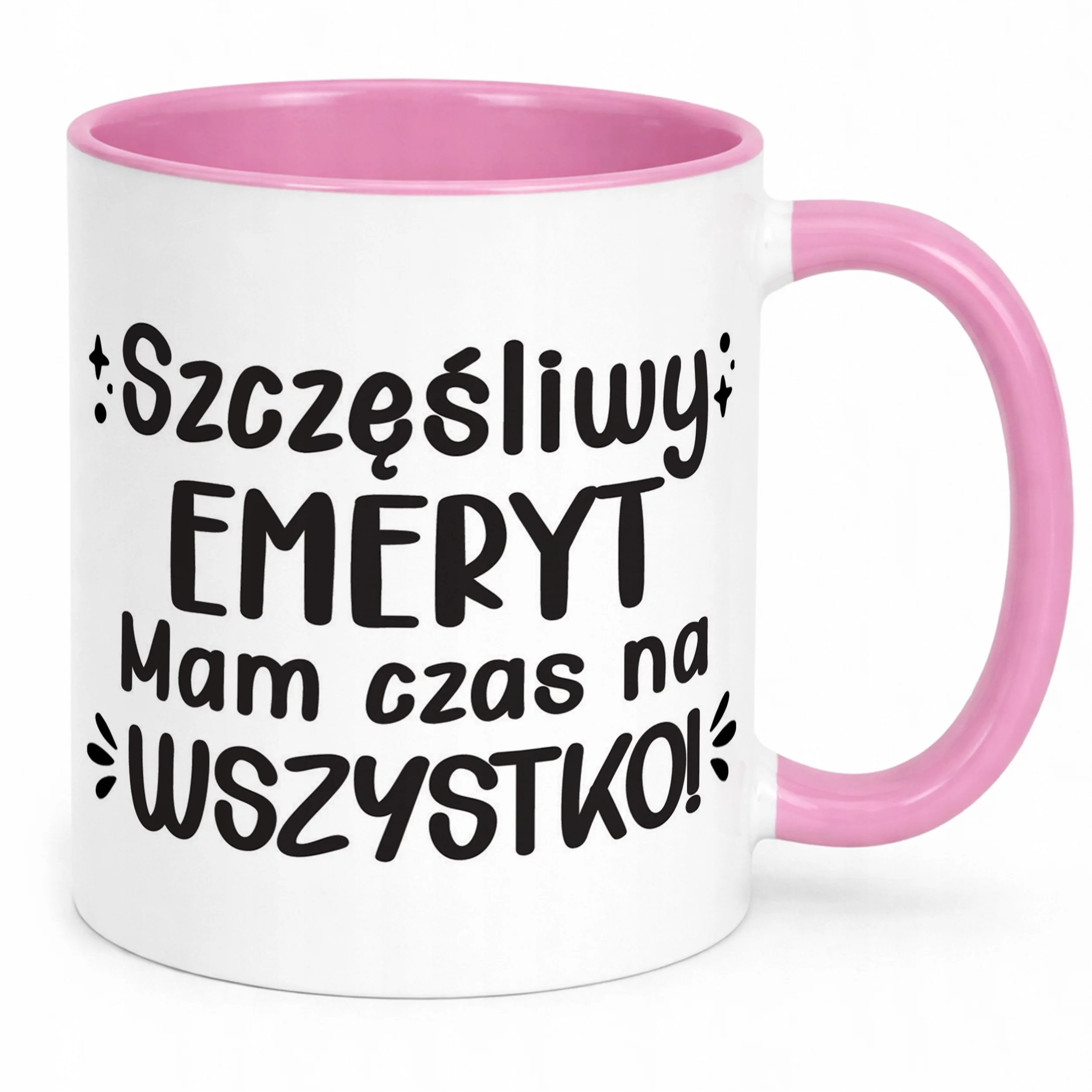 Kubek Różowy z okazji Emerytury Dla Emeryta Prezent Upominek