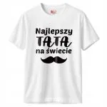 Koszulka biała męska Dzień Ojca Dla Taty Prezent