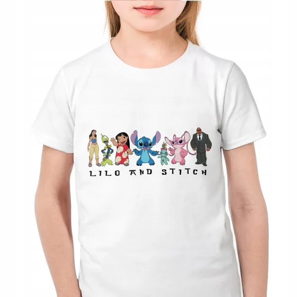 Koszulka biała dziecięca Stitch Lilo i Stich Dla Fanów