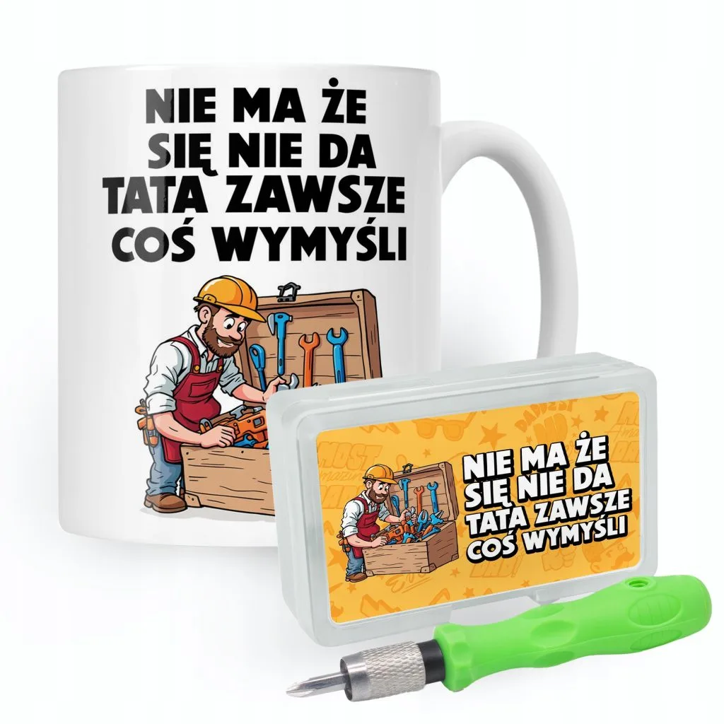Zestaw Wkrętaków bitów 32w1 + Kubek Dzień Ojca Dla Taty Prezent