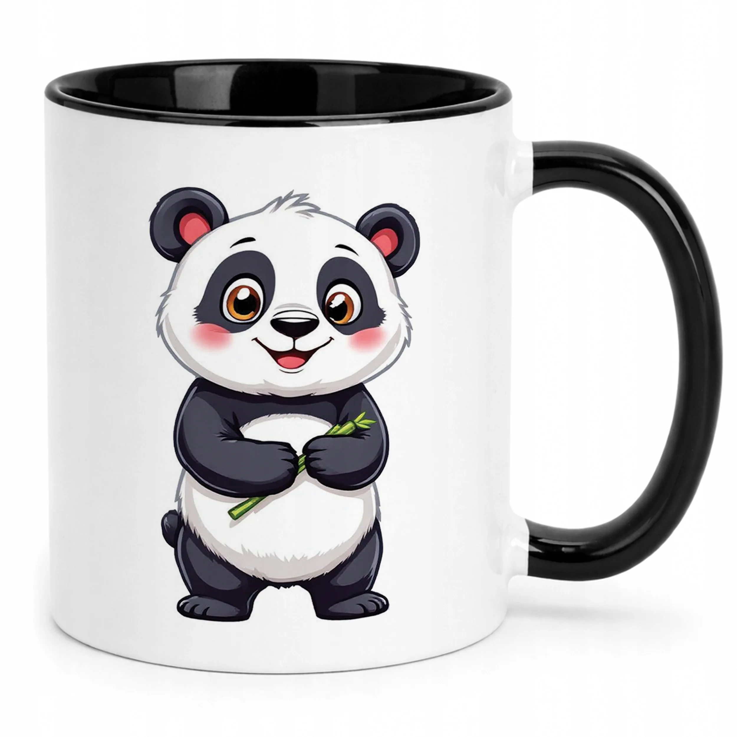 Kubek Czarny Panda Zwierzak Słodki Dla Dzieci Prezent