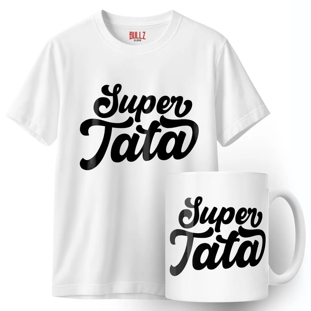 Zestaw Kubek + Koszulka Dzień Ojca Dla Taty Super Tata Prezent