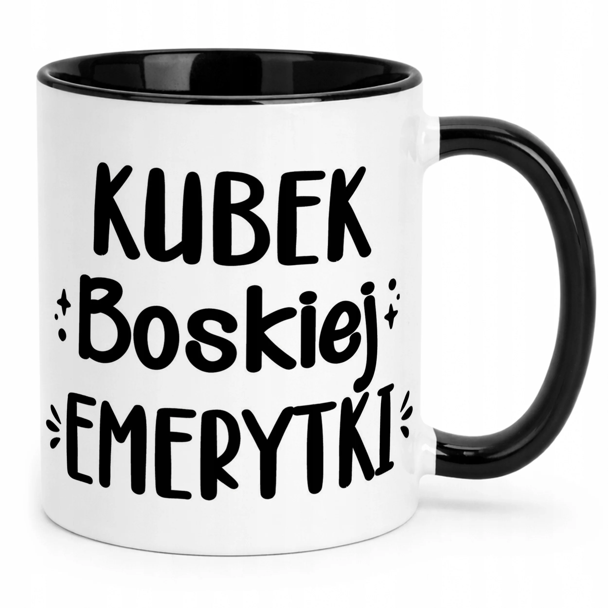 Kubek Czarny z okazji Emerytury Dla Emerytki Prezent Upominek