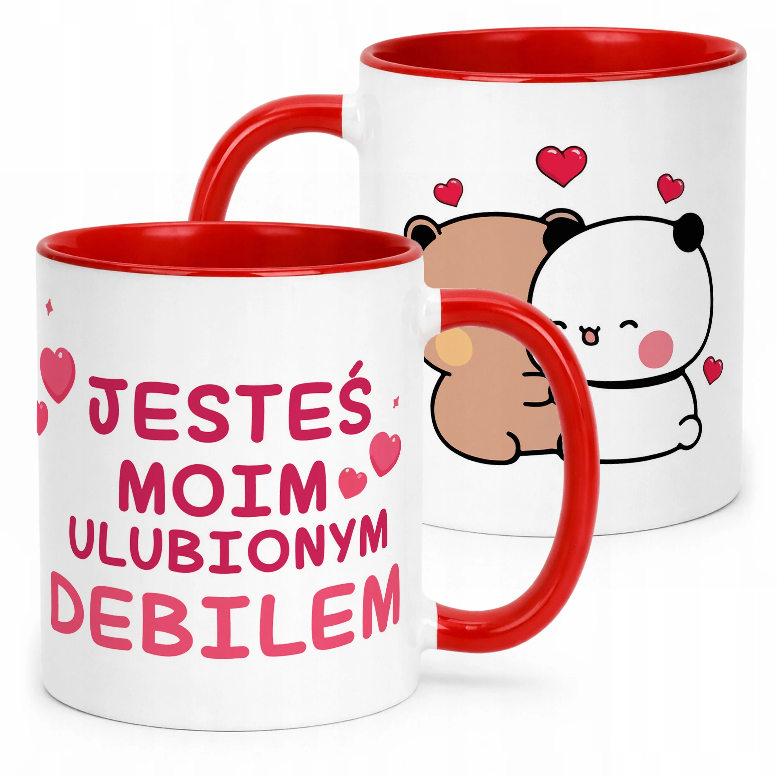 Kubek Czerwony Walentynki Miłość Prezent Upominek Dla Drugiej Połowy