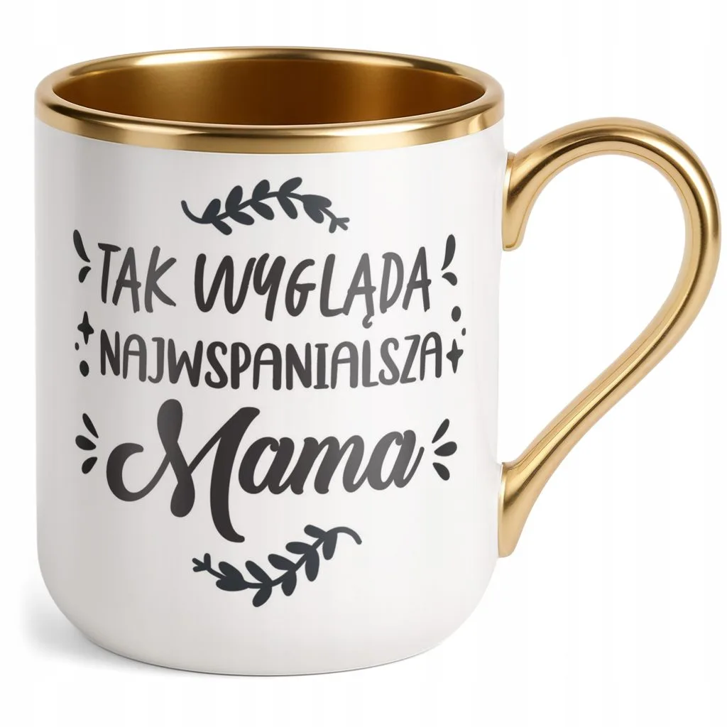 Kubek Premium Złoty Dzień Matki Dla Mamy Prezent Najwspanialsza Mama