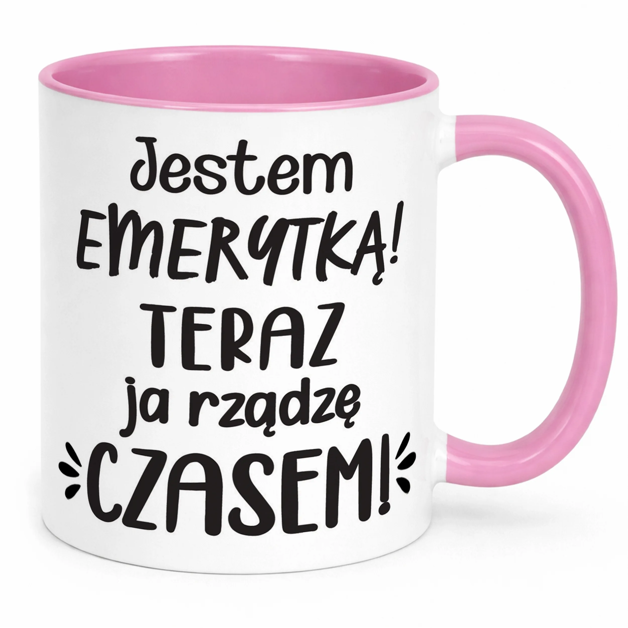 Kubek Różowy z okazji Emerytury Dla Emerytki Prezent Upominek