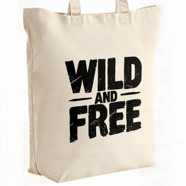 Torba bawełniana premium na zakupy Wild And Free Prezent