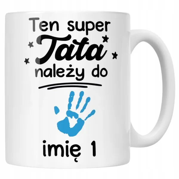 Kubek ceramiczny Personalizowany Dzień Ojca Tata Należy Do Imię Prezent
