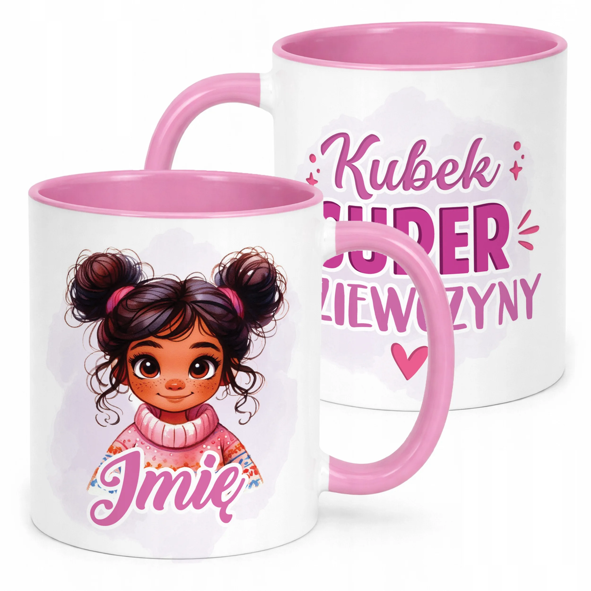 Kubek Różowy Personalizowany Dzień Kobiet Dla Dziewczynki Prezent