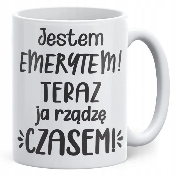 Kubek ceramiczny z okazji Emerytury Dla Emeryta Prezent Upominek