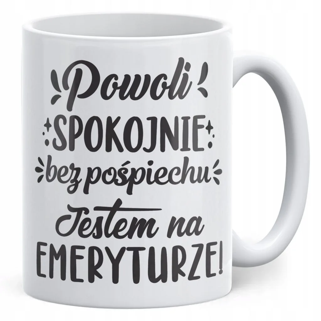 Kubek ceramiczny z okazji Emerytury Dla Emeryta Emerytki Prezent Upominek