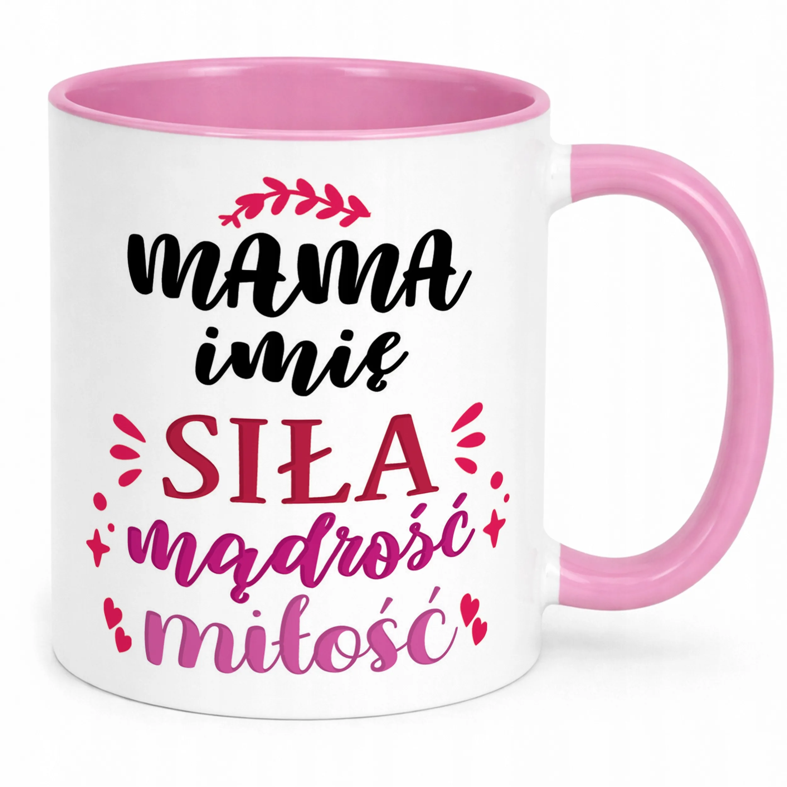 Kubek Różowy Personalizowany Dzień Matki Dla Mamy Prezent Upominek