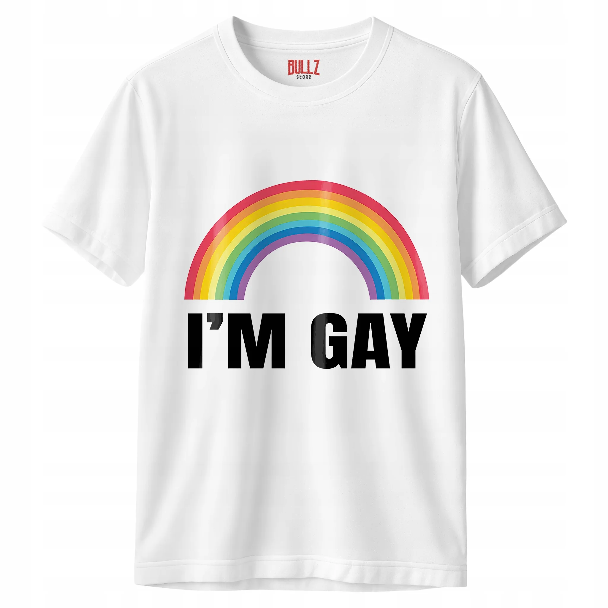 Koszulka biała męska I’m Gay Jestem Gejem Zabawny Prezent