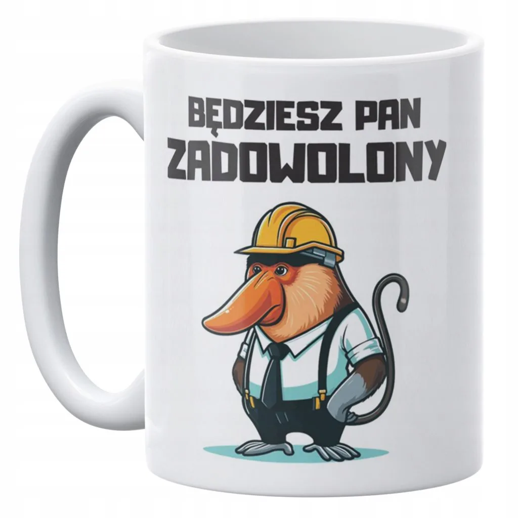 Kubek ceramiczny 330 ml Janusz Nosacz Do Pracy Zabawny Prezent