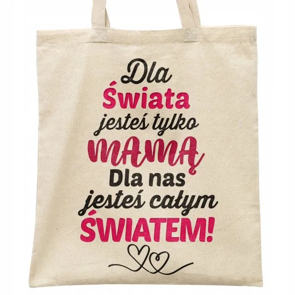 Torba bawełniana na zakupy Dzień Matki Dla Mamy Prezent Mama Cały Świat