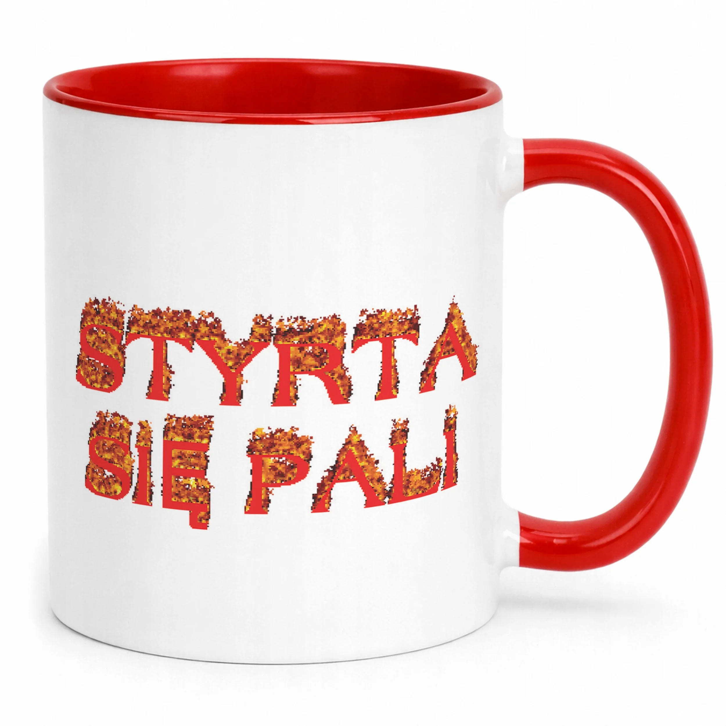 Kubek ceramiczny Styrta Się Pali Memy Zabawne Prezent