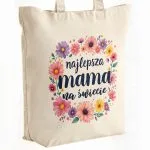 Torba bawełniana premium na zakupy Dzień Matki Prezent Najlepsza Mama