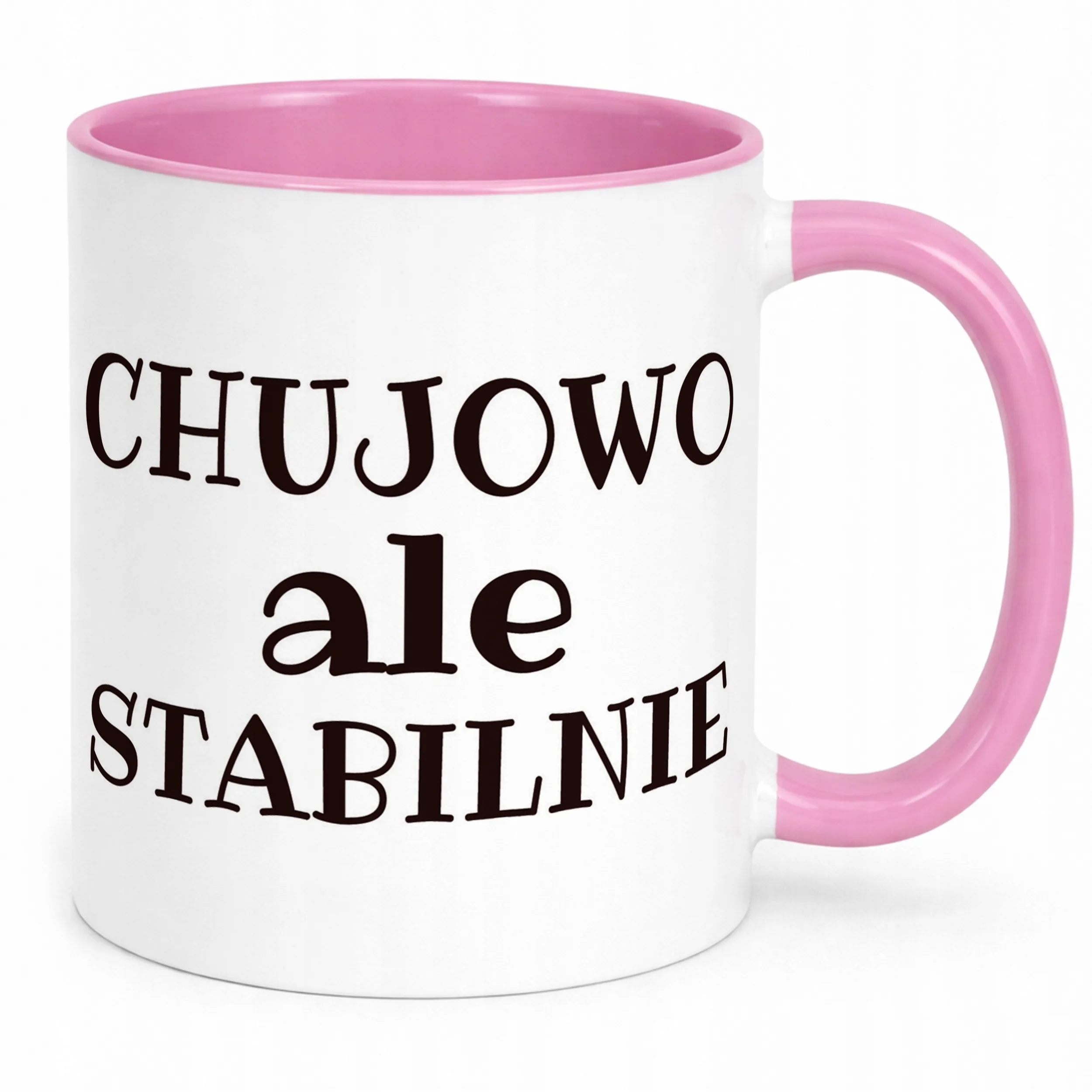 Kubek Różowy Ch**owo Ale Stablinie Śmieszny Zabawny Prezent