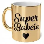 Kubek ceramiczny Złoty 330 ml Dzień Babci Prezent Upominek Super Babcia
