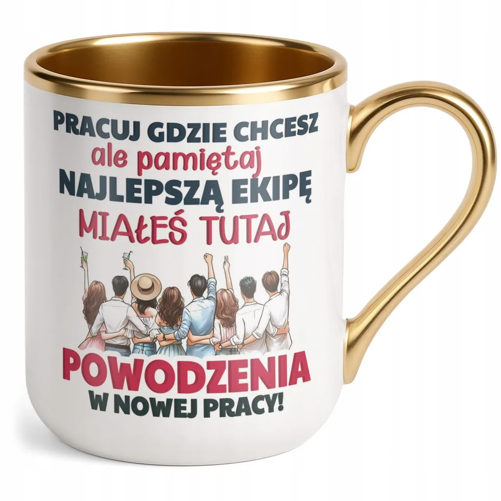 Kubek Premium Złoty Pożeganie Odejście z Pracy Prezent Upominek