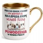 Kubek Premium Złoty Pożeganie Odejście z Pracy Prezent Upominek