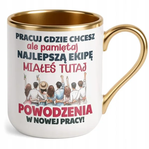 Kubek Premium Złoty Pożeganie Odejście z Pracy Prezent Upominek