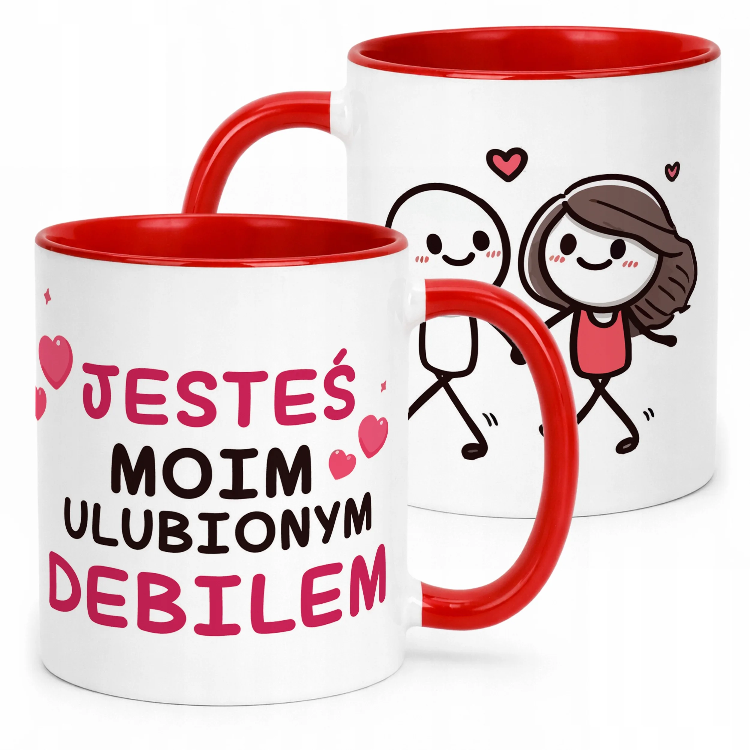 Kubek Czerwony Walentynki Miłość Prezent Upominek Dla Drugiej Połowy