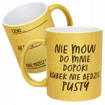 Złoty kubek brokatowy Dzień Kobiet Zabawny Prezent Upominek Dla Kobiety