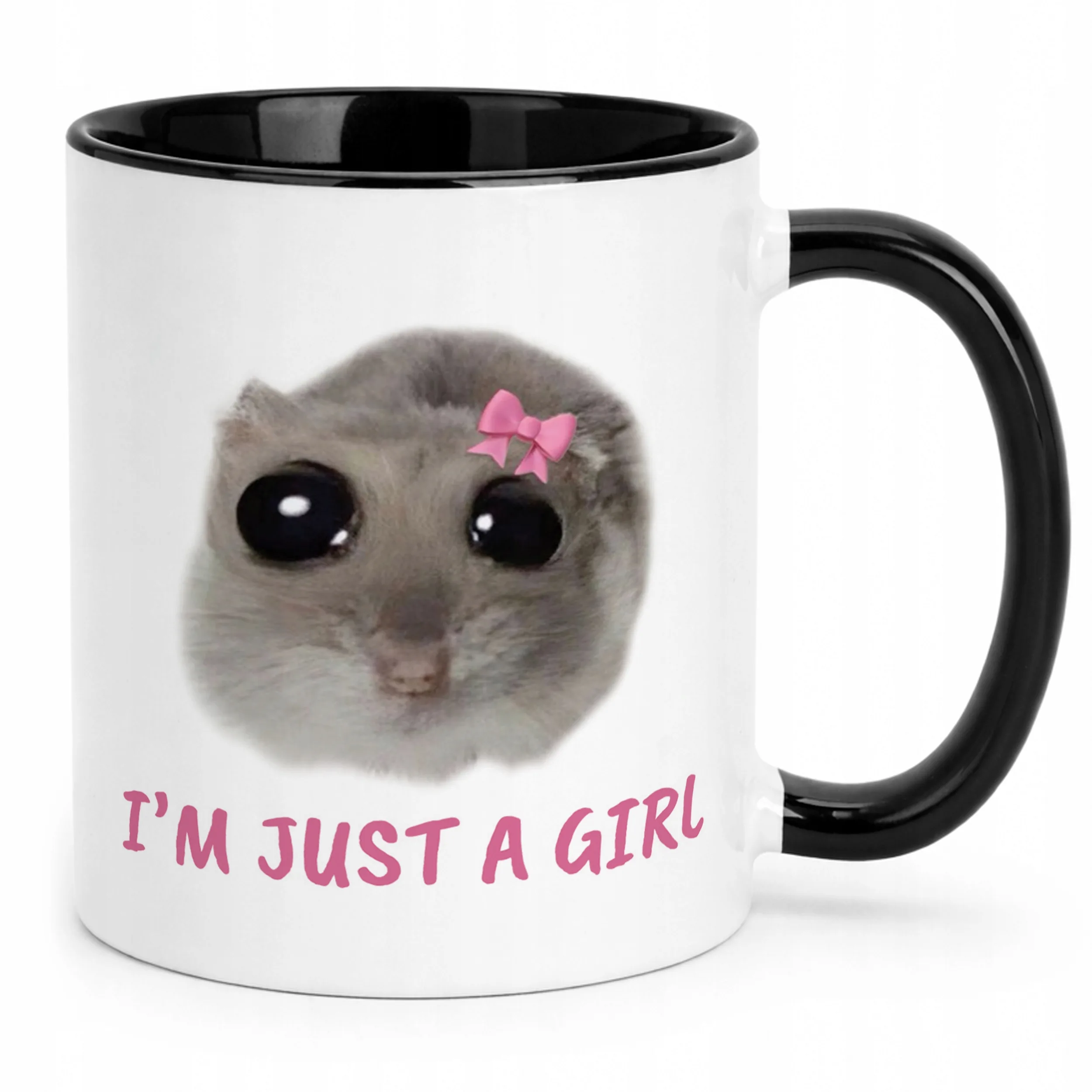 Kubek Czarny I'm Just A Girl Dla Dziewczyny Prezent Upominek
